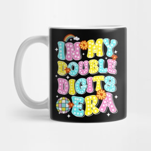 In My Double Digits Era Retro 10 Year Old 10th Birthday gift for girls kids Mug